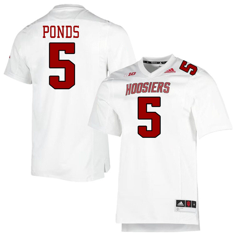 #5 D'Angelo Ponds Indiana Hoosiers Football Jeresys College Apparels,Uniforms Stitched-Throwback Whi
